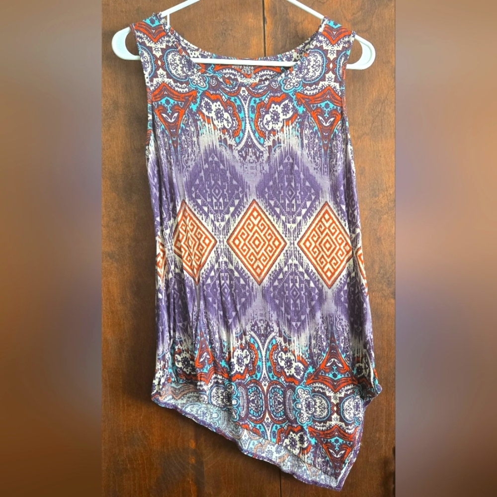 Ruff Hewn Assymetrical Hem Tank Top